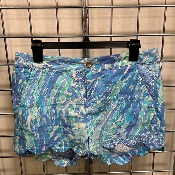 Lilly Pulitzer Buttercup Stretch Short Blue Haven Hey Hey Soleil 4 Preppy Beach - Picture 2 of 7